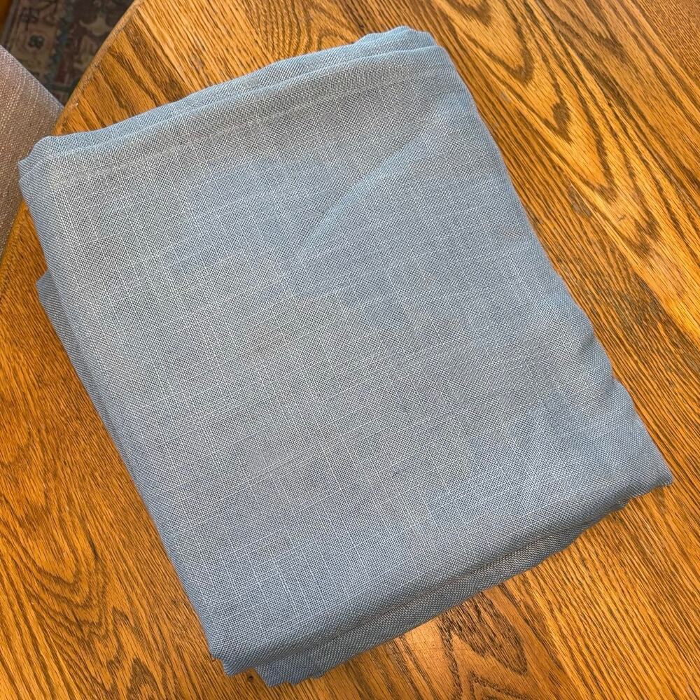 Lot 2 Curtains Drapes Linen Blend Light Filtering Rod Pocket Back Tab 52 x 96 - Picture 2 of 6